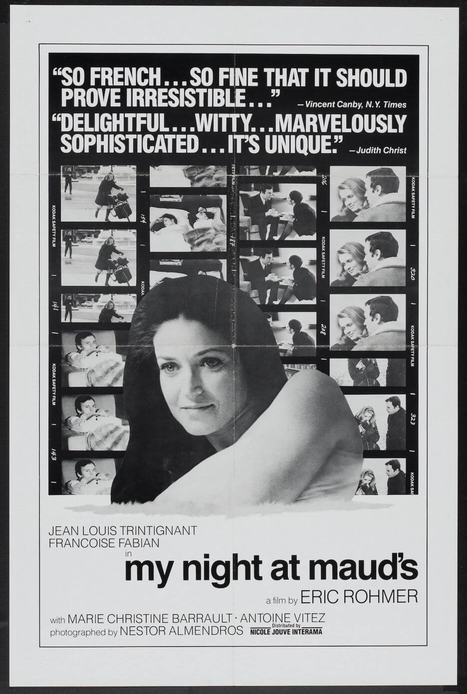 پوستر فیلم شب من نزد مود (1969) اریک مور My Night at Maud’s (1969) Poster Eric Rohmer